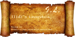 Illés Levendula névjegykártya